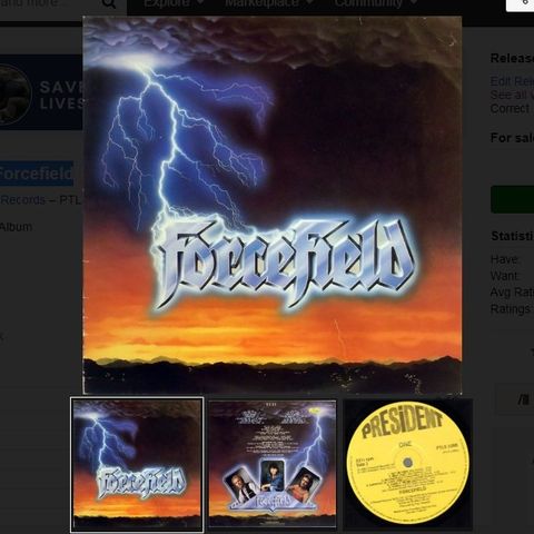 Forcefield – Forcefield. Engelsk, hard rock 1987.