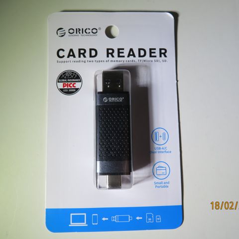 USB3.0 / USB-C Minnekort leser for mobil