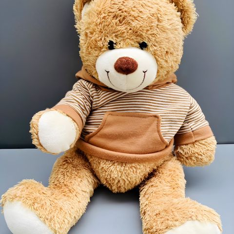 Nicotoy bjørn kosedyr bamse i genser myk leke til barn 30 cm
