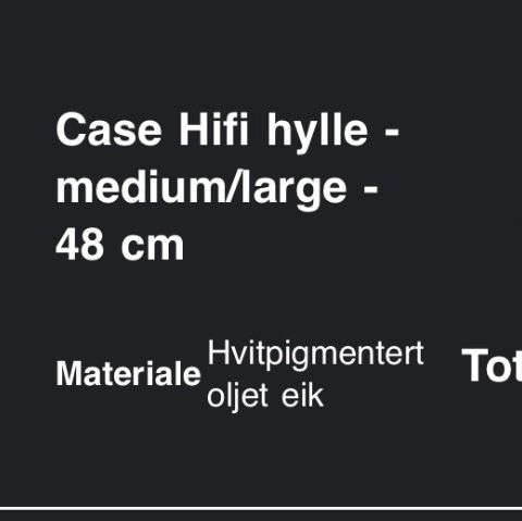 BOLIA hyller til case hifi