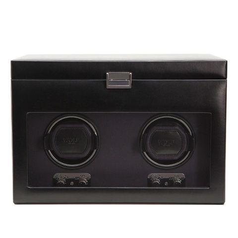 Wolf Heritage Double Watch Winder med ekstra lagringsplass