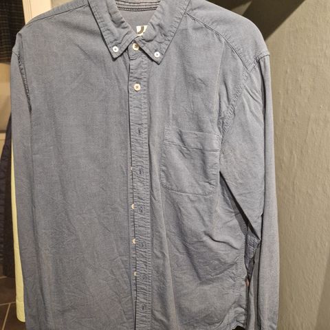 Skjorte fra Dressman - Blå - Large (L) Slim fit