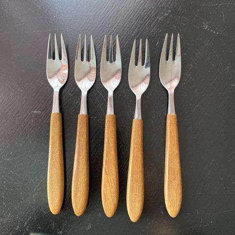 5 gafler fra Øyo i teak