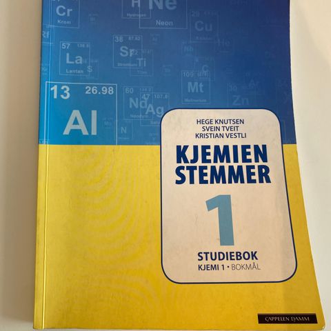 KJEMIEN STEMMER 1 studiebok/arbeidsbok