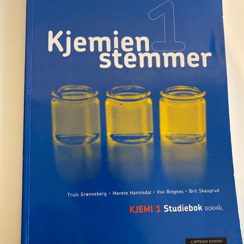 KJEMIEN STEMMER 1 studiebok