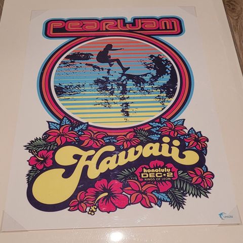 Pearl Jam Honolulu Ames bros konsert plakat fra 2006