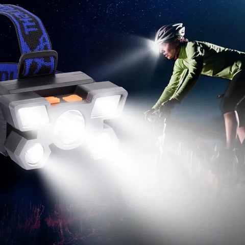 Helt ny oppladbar LED-hodelykt for fiske campinglykt arbeidslys til bil arbeid.