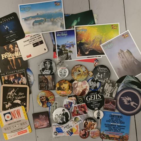 Musikk memorabilia lot Springsteen Led Zeppelin Rod Stewart Beatles Doors Styx