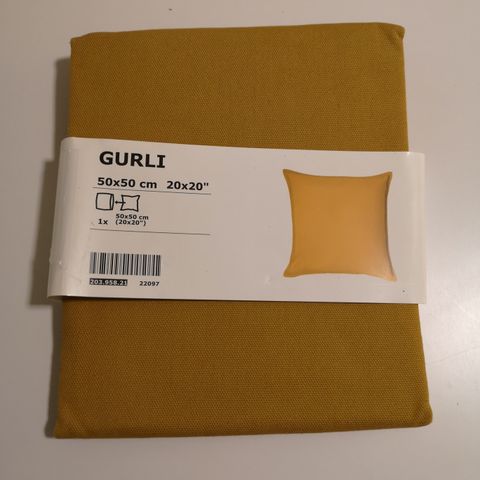 Ikea Gurli putetrekk i sennepsgul/oker