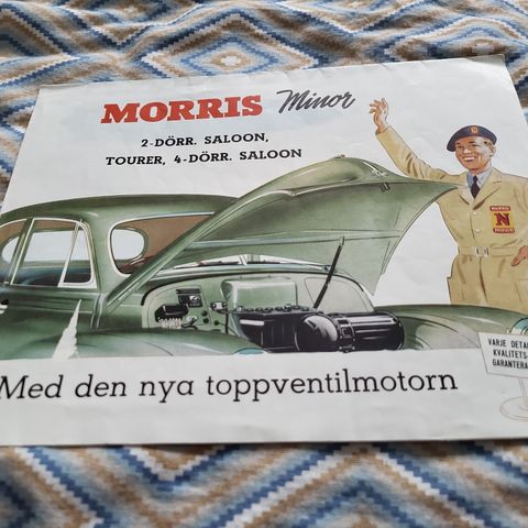 MORRIS MINOR brosjyre trykket mai 1954
