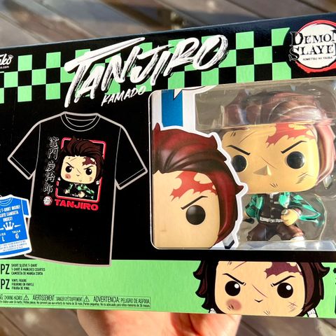 Funko Pop! Tanjiro Kamado (Battle Wounds) (Pop! & Tee Set) | Demon Slayer