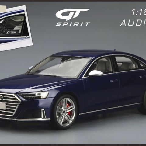 Audi S8 - 2020 modell - Blå metallic GT-Spirit - Limited Edition - skala 1:18
