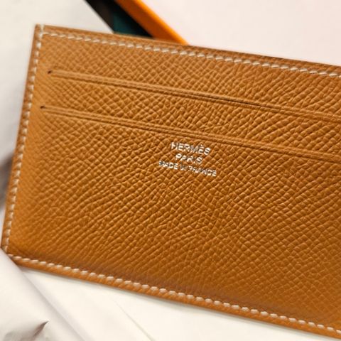 Hermes Citizen Twill Cardholder - Gold Epsom Leather