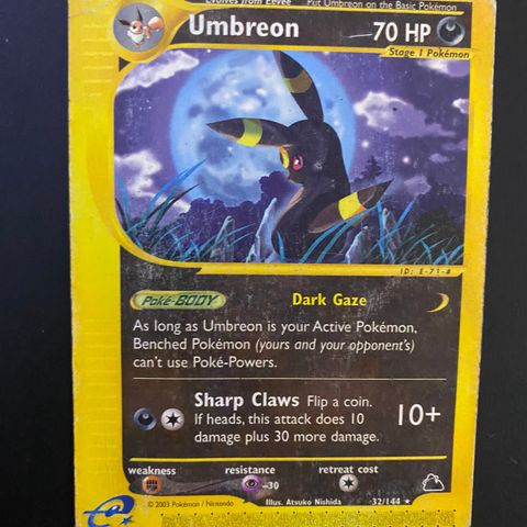 Pokemon TCG 2003 Umbreon 32/144 Non Holo Rare Skyridge