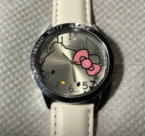 Hello Kitty armbåndsur, hvit.