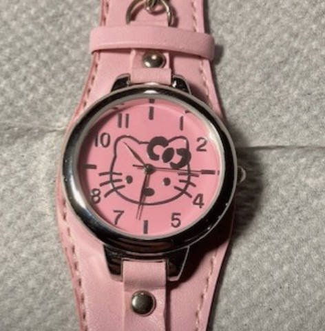 Hello Kitty armbåndsur, rosa.