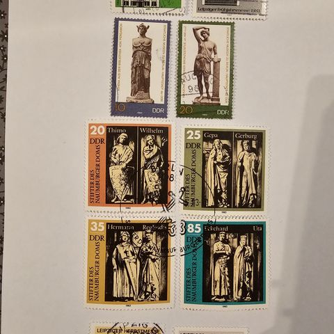 4 komplette frimerkesett fra DDR 1983