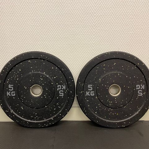 2x5kg Hi-Temp bumper plates (kan sende)