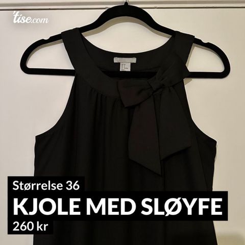 Kjole med sløyfe fra H&M (str 36)