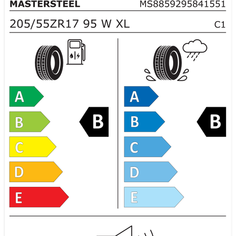 2 stk nye sommerdekk 205/55R17 95W XL