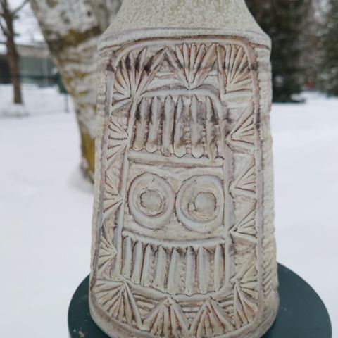 Stor norsk bordlampe i keramikk,retro