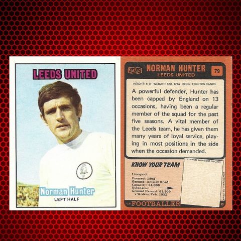 A&BC 1970/71 FOOTBALLER - ORANGE BACKS