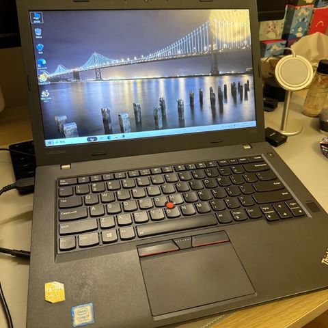 Kraftig Lenovo Thinkpad T470P I7-7700HQ 256GB NVMe, 16gb DDR4 Win10 Pro