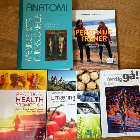 Pensumbøker anatomi/trening/idrett/personlig trener/helse