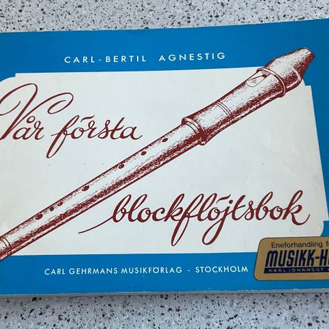 BLOKKFLØYTEBOK, fra 1955