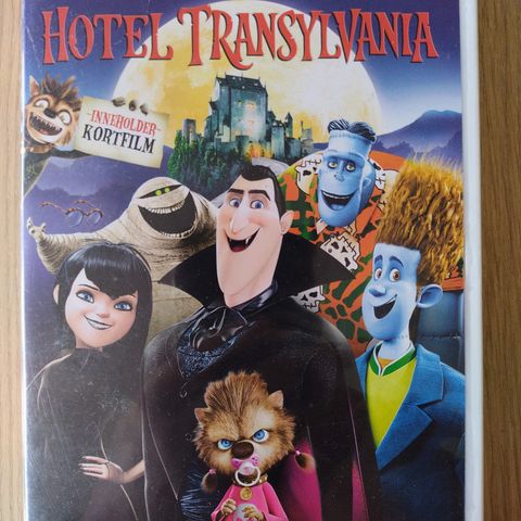 Dvd familiefilm. Hotel Transylvania. Norsk tale og tekst.