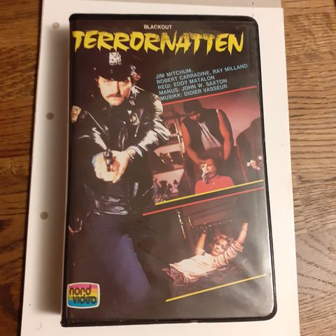 TERRORNATTEN. BIG BOX VHS. NORSK UTLEIEFILM.