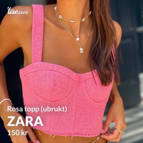 Rosa topp fra Zara (ny med lappen på)