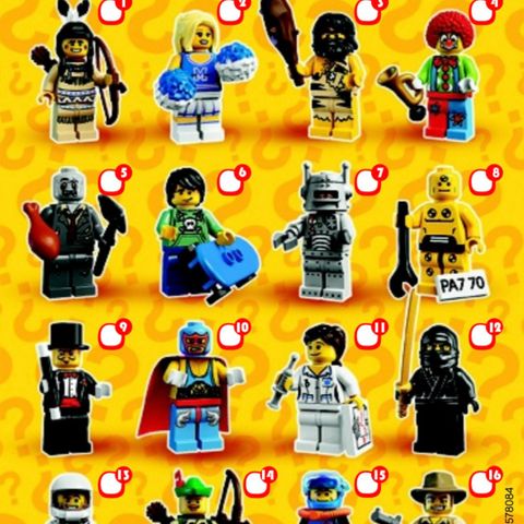 LEGO Minifigures Series 1-6, 100% komplett