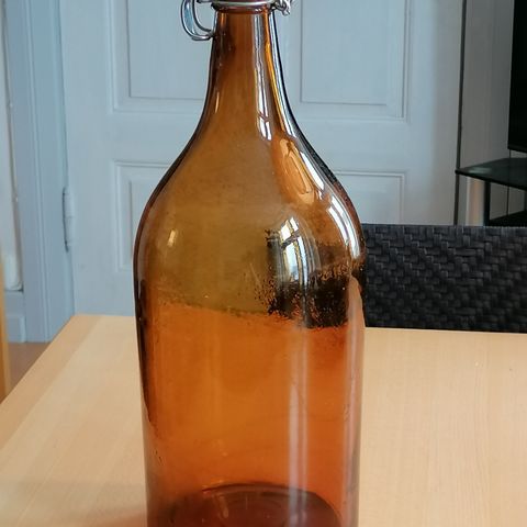 Gammel stor glassflaske fra Norex eddikbryggeri Drammen