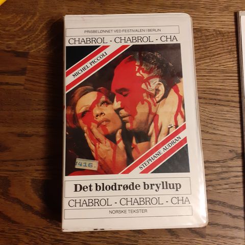 DET BLODRØDE BRYLLUP. BIG BOX VHS. NORSK UTLEIEFILM.