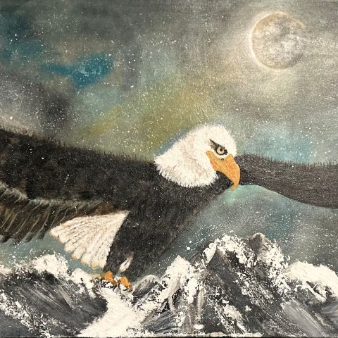 Akrylmaleri «The Eagel» 50x100