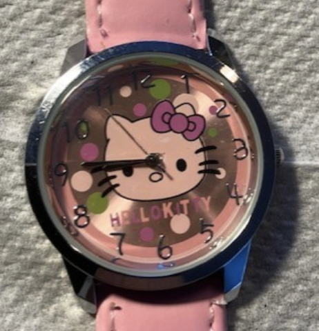 Hello Kitty armbåndsur, rosa.