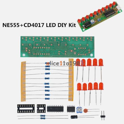 Elektronikk, LED Running Light Board DIY Kits Electronic suite Water Lamp