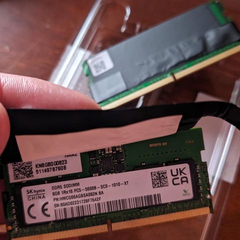 Ddr5 Ram selges 16GB 262-pin (2x8) 5600MHz
