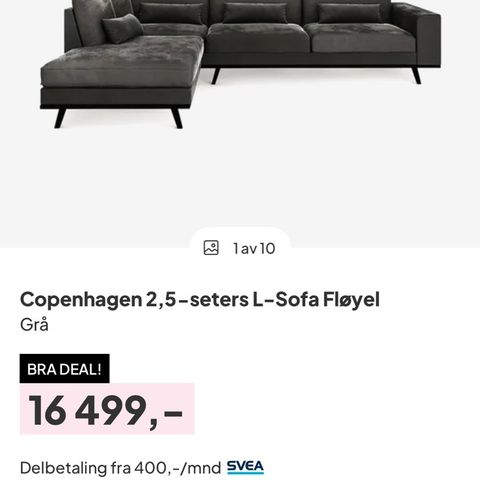 stor sofa og stol