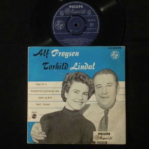 45 EP Alf PRØYSEN & Torhild LINDAL. Tango for to + + +