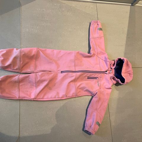 Parkdress/utedress rosa fra Reflex med mykt fleece for str 98