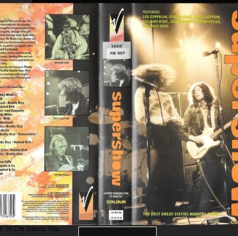 NY PRIS! VHS; Various – Supershow The Last Great Sixties Musical Event