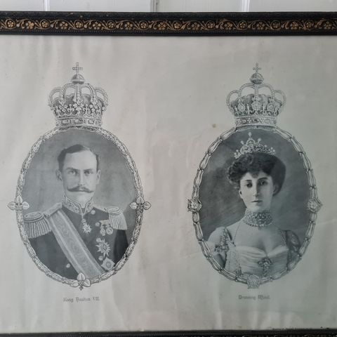 Portrettbilde av Kong Haakon vii og Dronning Maud