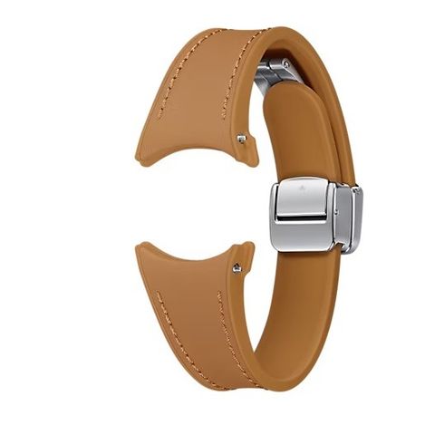 Samsung Watch6 D-Buckle Hybrid Leather Band (Camel)