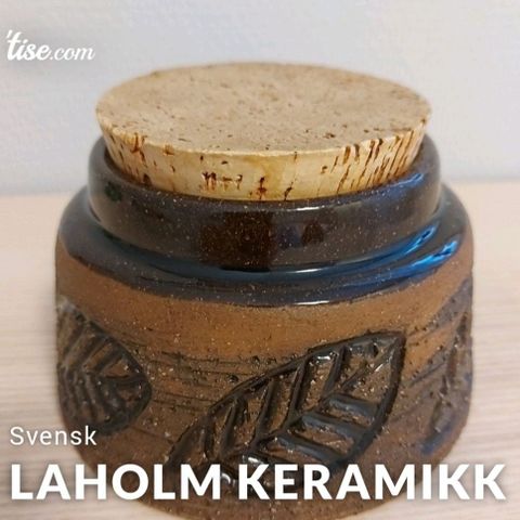 Laholm keramikk krukke.  70talls vibber!