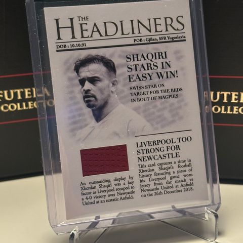 2023-24 Futera Unique The Headliners /16 Game Worn Xherdan Shaqiri Liverpool