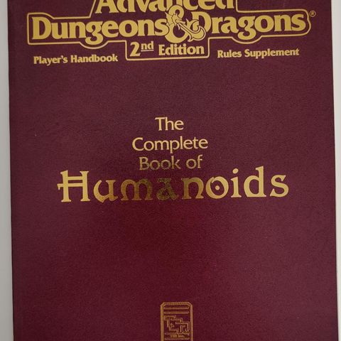 Dungeons & Dragons 2e - The Complete Book of Humanoids