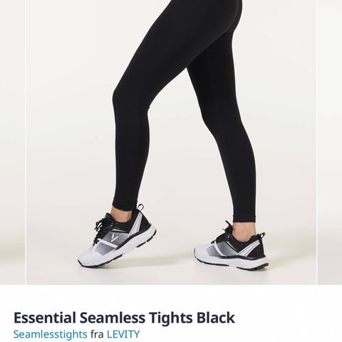 HELT NYE! Essential Seamless Tights Black fra Levity