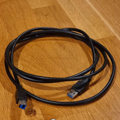 USB-B to USB-A 3.0 kabel 2m